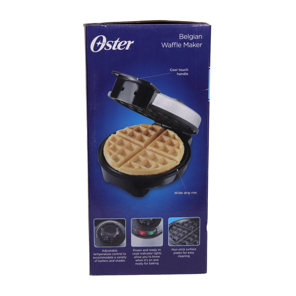 Oster 8" Nonstick Stainless Steel Belgian Waffle Maker With Temperature Control - Picture 3 of 3